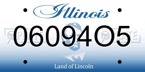 06094O5 Illinois License Plate