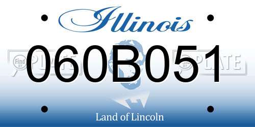 060B051 Illinois License Plate