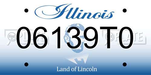 06139T0 Illinois License Plate