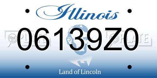 06139Z0 Illinois License Plate