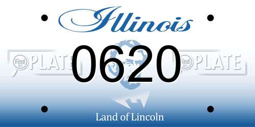 0620 Illinois License Plate