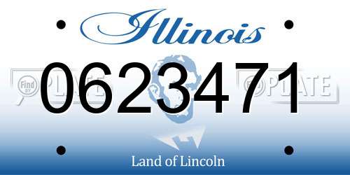 0623471 Illinois License Plate