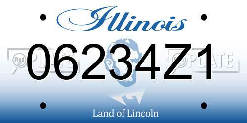 06234Z1 Illinois License Plate