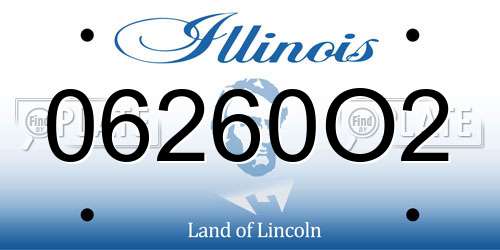06260O2 Illinois License Plate