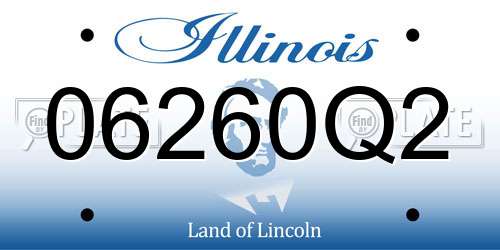 06260Q2 Illinois License Plate