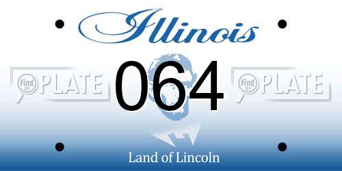 064 Illinois License Plate