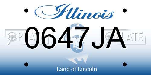 0647JA Illinois License Plate