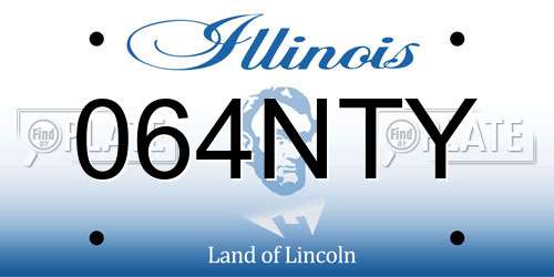 064NTY Illinois License Plate