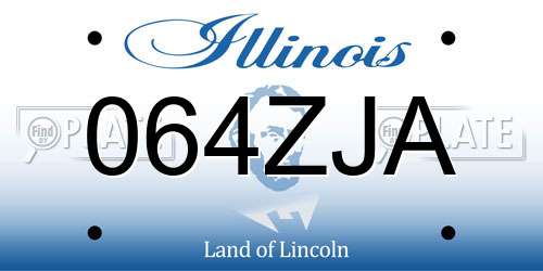 064ZJA Illinois License Plate