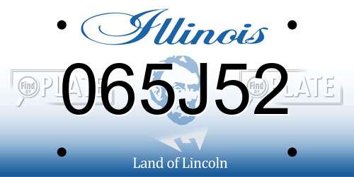 065J52 Illinois License Plate