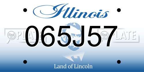 065J57 Illinois License Plate