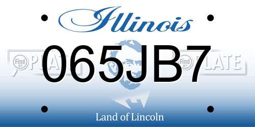 065JB7 Illinois License Plate
