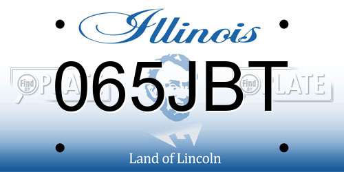 065JBT Illinois License Plate