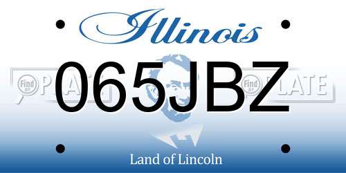 065JBZ Illinois License Plate