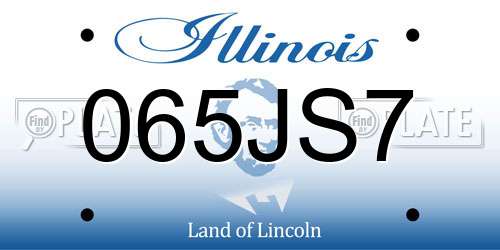 065JS7 Illinois License Plate