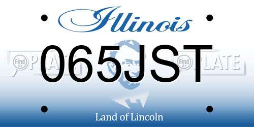 065JST Illinois License Plate