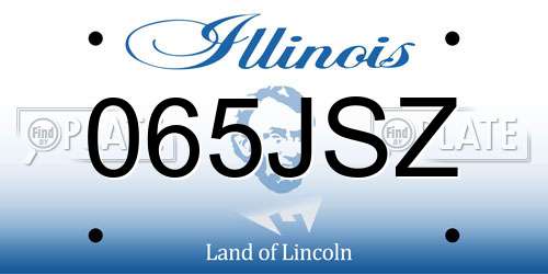 065JSZ Illinois License Plate
