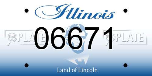 06671 Illinois License Plate
