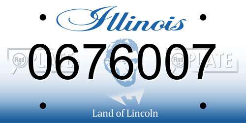 0676007 Illinois License Plate
