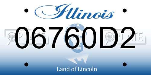 06760D2 Illinois License Plate