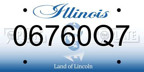 06760Q7 Illinois License Plate
