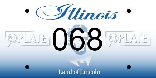 068 Illinois License Plate