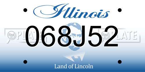 068J52 Illinois License Plate