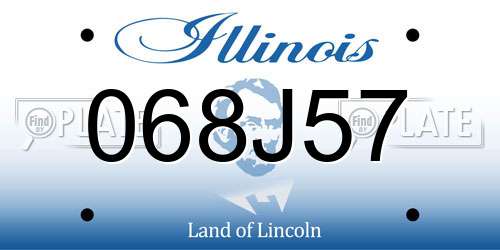 068J57 Illinois License Plate