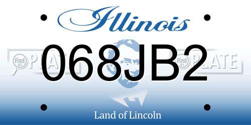 068JB2 Illinois License Plate