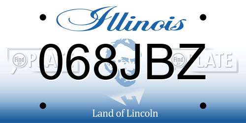 068JBZ Illinois License Plate