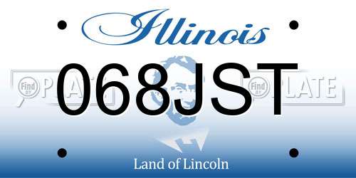 068JST Illinois License Plate