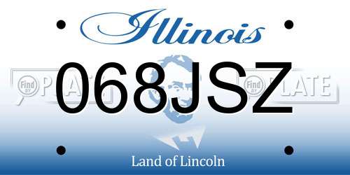 068JSZ Illinois License Plate