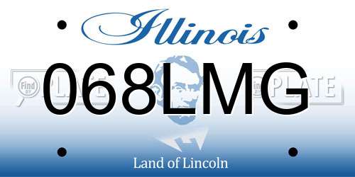 068LMG Illinois License Plate