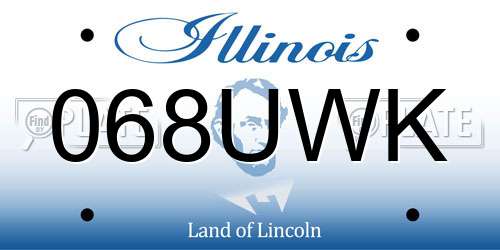 068UWK Illinois License Plate