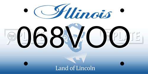 068VOO Illinois License Plate