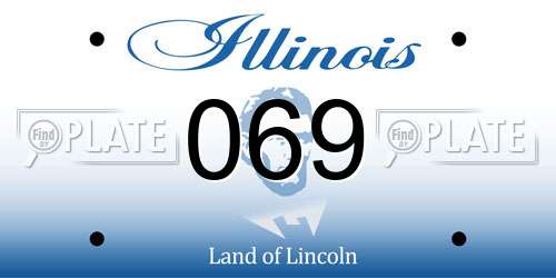 069 Illinois License Plate