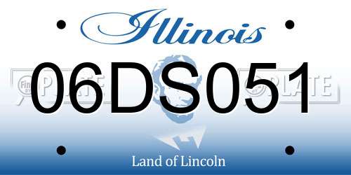 06DS051 Illinois License Plate