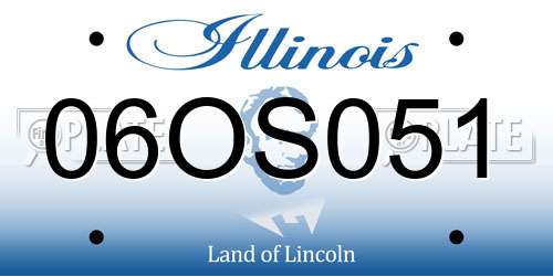 06OS051 Illinois License Plate