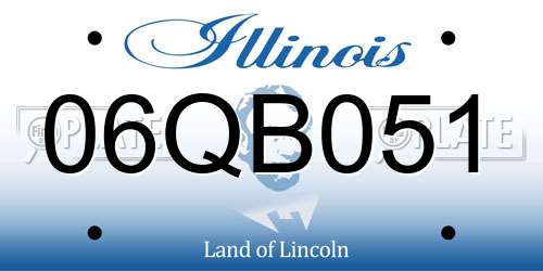 06QB051 Illinois License Plate