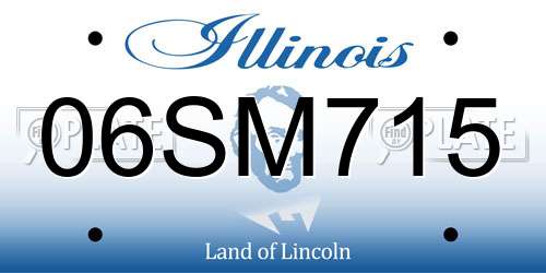 06SM715 Illinois License Plate