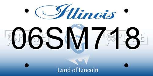 06SM718 Illinois License Plate