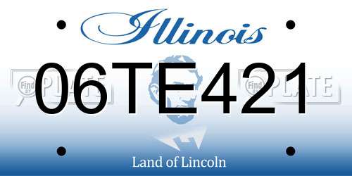 06TE421 Illinois License Plate