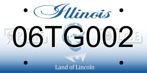 06TG002 Illinois License Plate