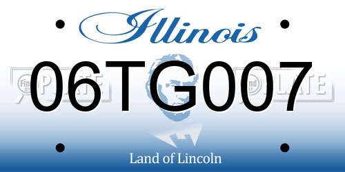 06TG007 Illinois License Plate
