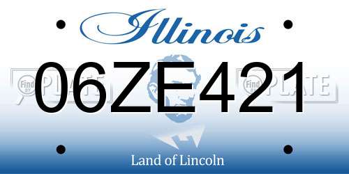 06ZE421 Illinois License Plate