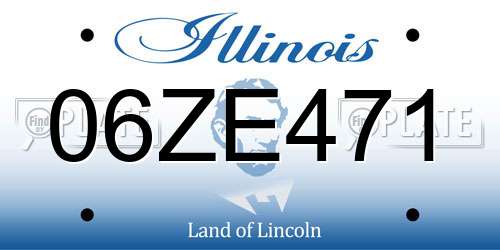 06ZE471 Illinois License Plate