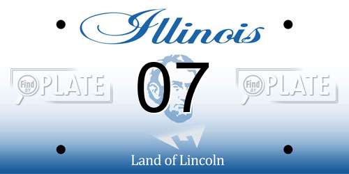 07 Illinois License Plate