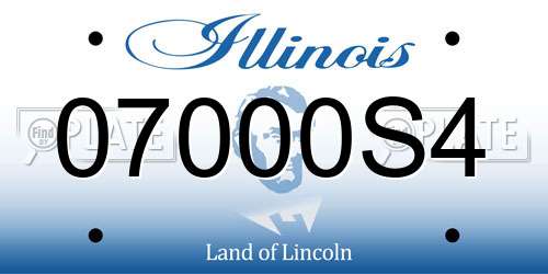 07000S4 Illinois License Plate
