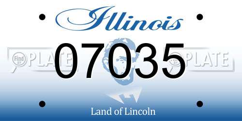 07035 Illinois License Plate
