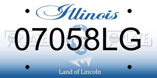 07058LG Illinois License Plate